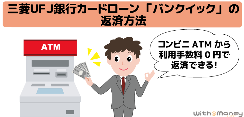 三菱ＵＦＪ銀行カードローン「バンクイック」の返済方法と毎月の返済額